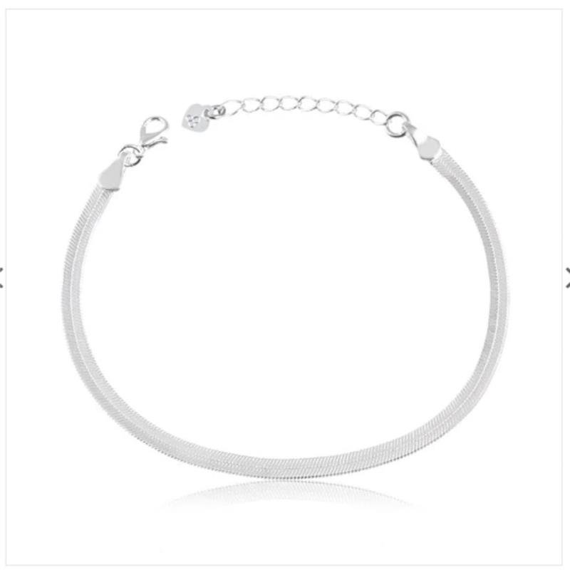 PULSEIRA MALHA 3MM BANHADO PRATA - .