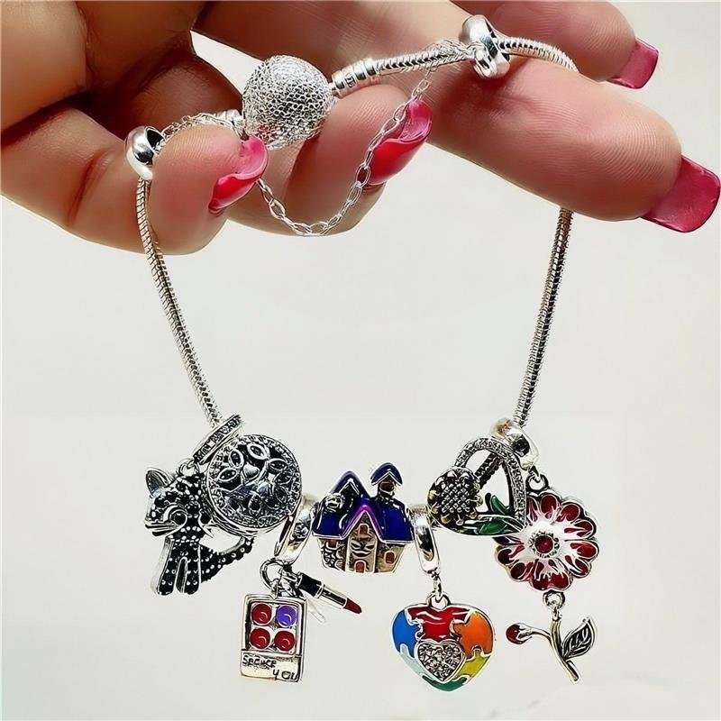 PULSEIRA FELICITÁ CORAÇÃO CRAVEJADO PRATA 925