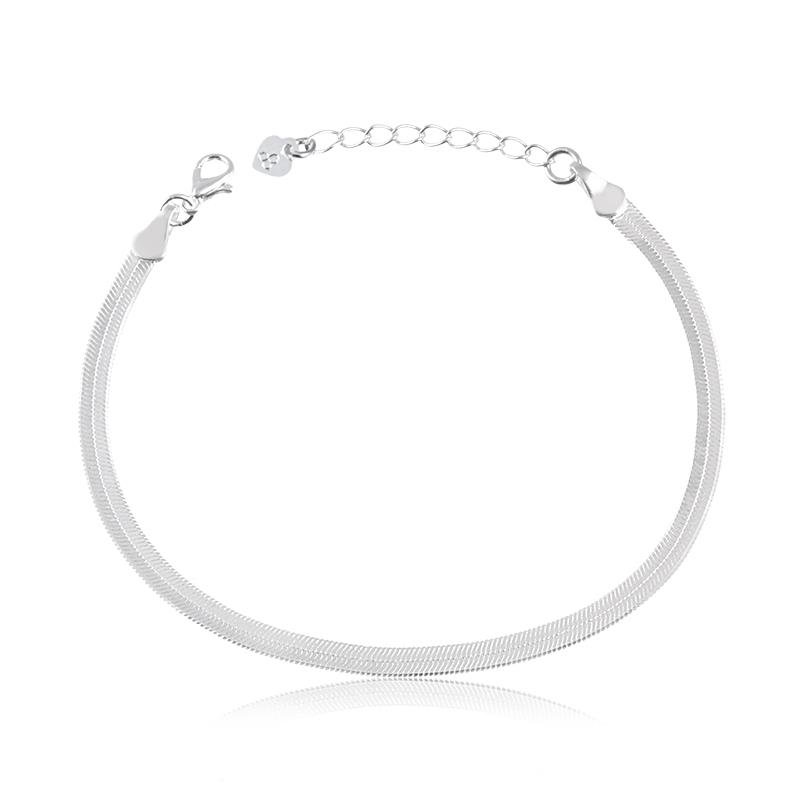 PULSEIRA MALHA 4MM BANHADO PRATA - .