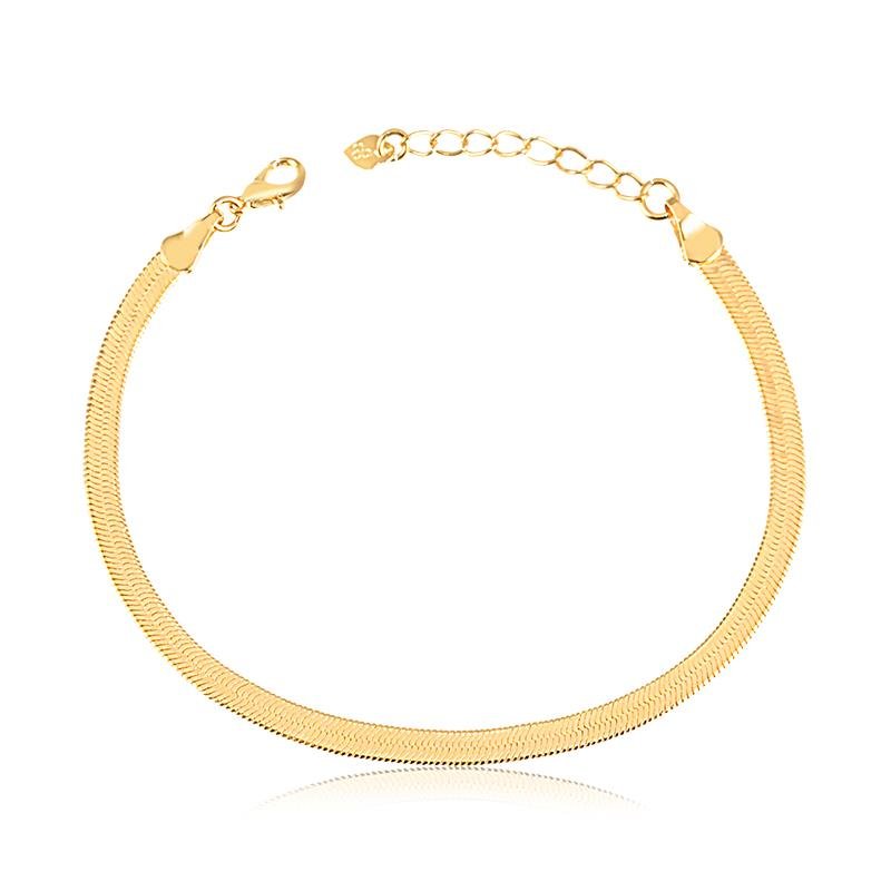 PULSEIRA MALHA 4MM BANHADO OURO - .
