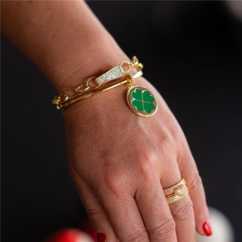 PULSEIRA CRAVEJADA BANHADO OURO