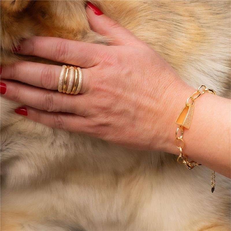 PULSEIRA CRAVEJADA BANHADO OURO
