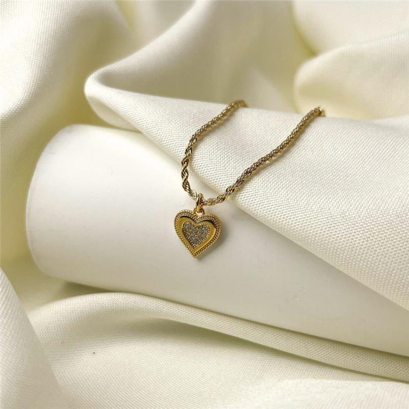 PULSEIRA CORAÇÃO CRAVEJADO BANHADO OURO