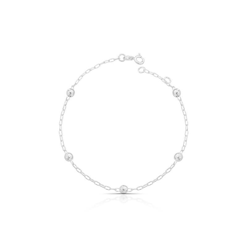 PULSEIRA BOLINHAS PRATA 925 - CRISTAL