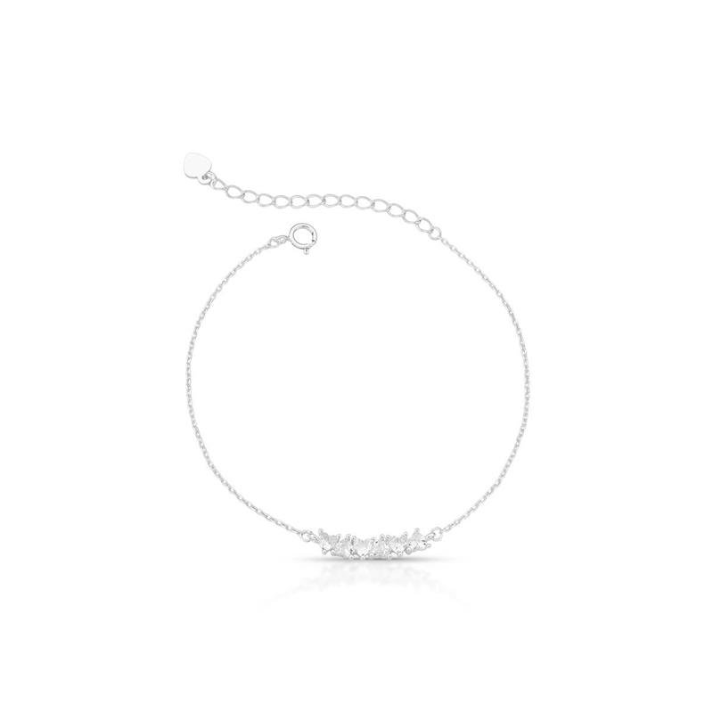PULSEIRA CRAVEJADA PRATA 925 - CRISTAL