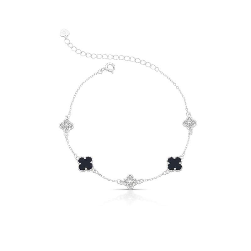 PULSEIRA VINTAGE PRATA 925 - PRETO