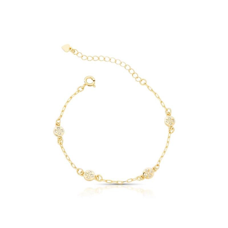 PULSEIRA TREVINHO BANHADO OURO - CRISTAL