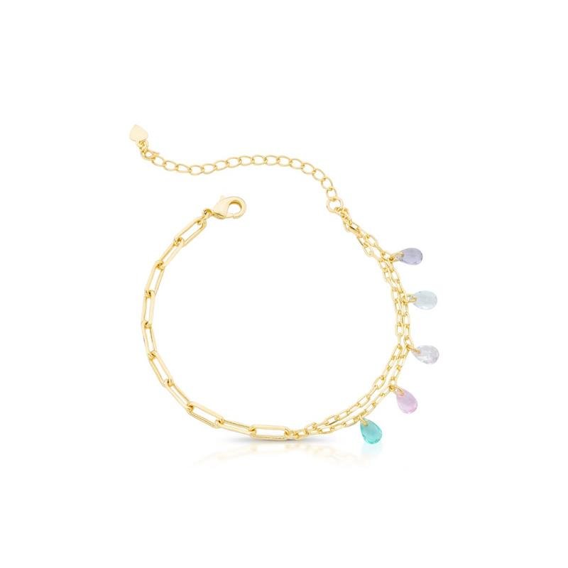 PULSEIRA GOTINHAS BANHADO OURO - COLORIDO