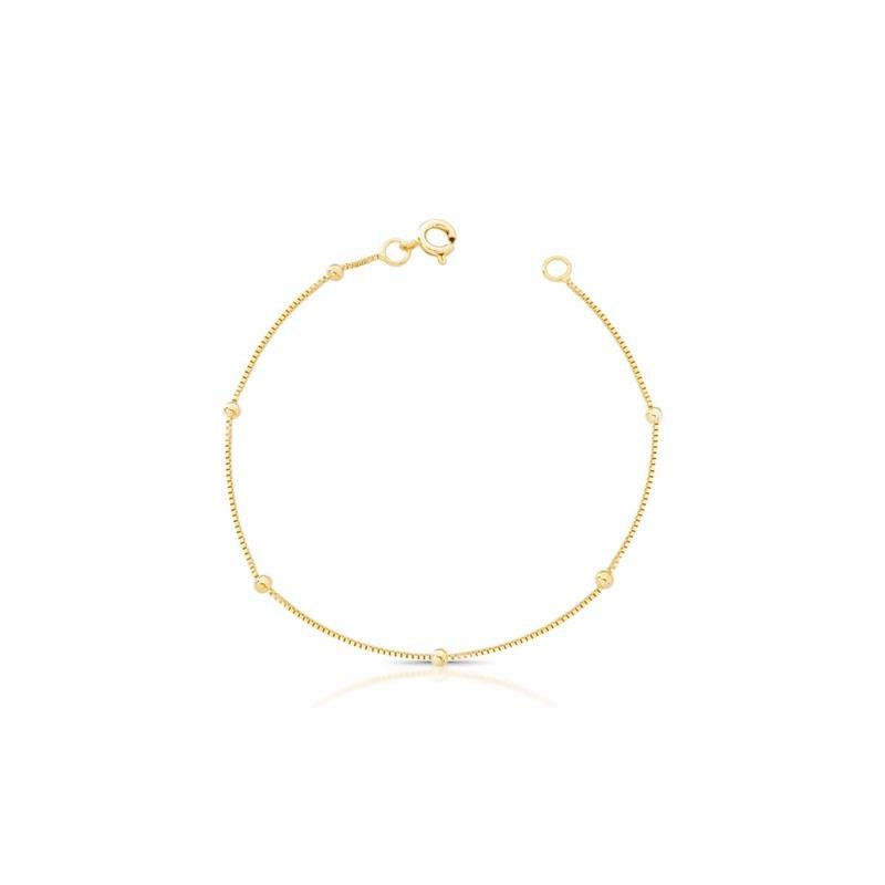 PULSEIRA BOLINHAS BANHADO OURO - .