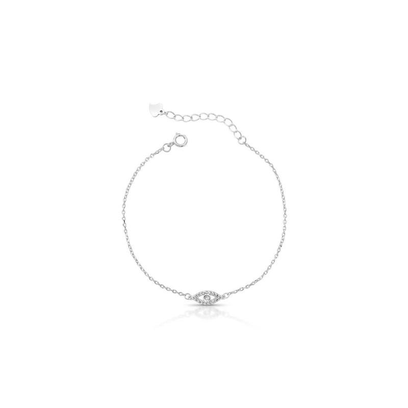 PULSEIRA OLHO GREGO PRATA 925 - CRISTAL