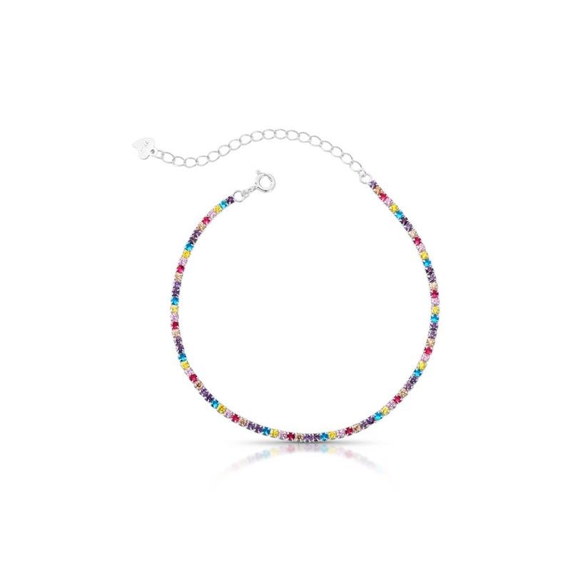 PULSEIRA RIVIERA 2MM PRATA 925 - COLORIDO