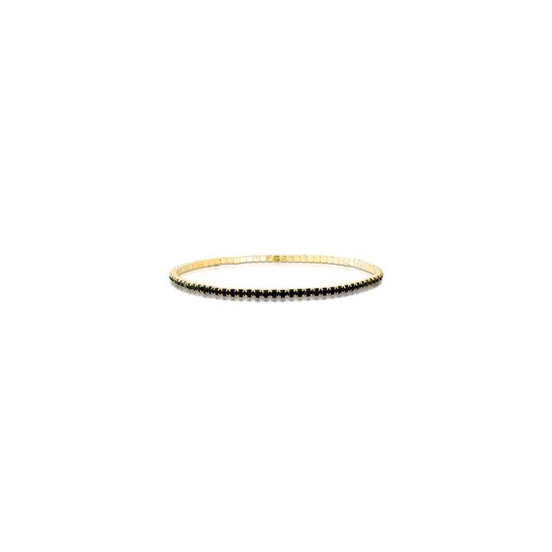 PULSEIRA STRASS BANHADO OURO - PRETO