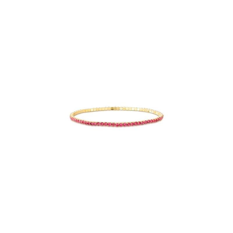 PULSEIRA STRASS BANHADO OURO - ROSA