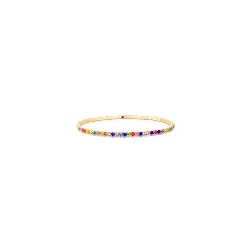 PULSEIRA STRASS BANHADO OURO - COLORIDO