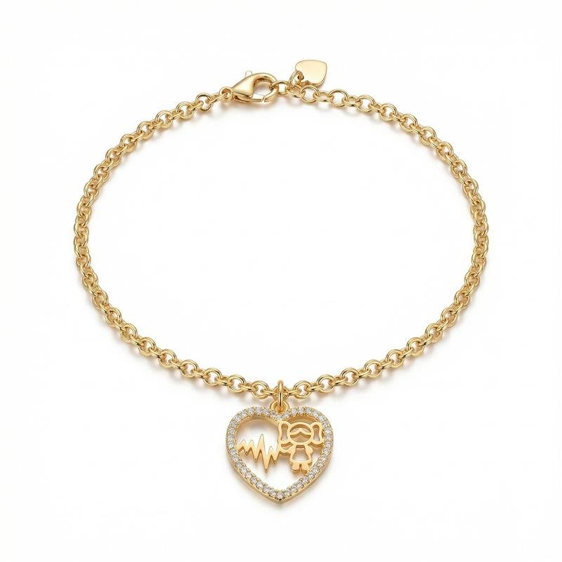 PULSEIRA MENINA BANHADO OURO - CRISTAL