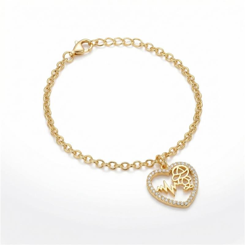 PULSEIRA MENINO BANHADO OURO - CRISTAL