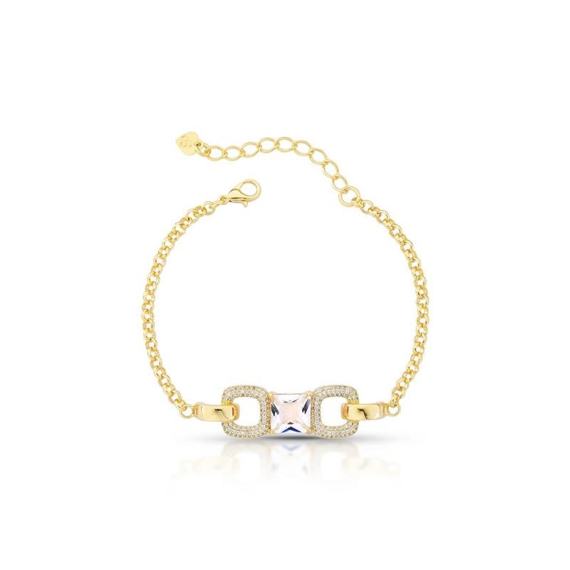 PULSEIRA PEDRA BANHADO OURO - CRISTAL