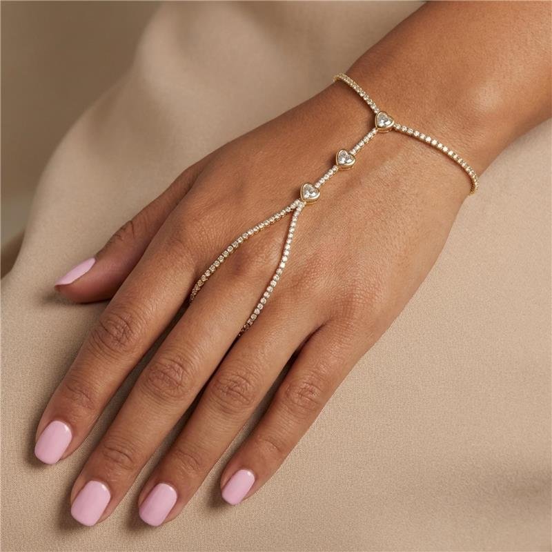 PULSEIRA HAND CHAIN BANHADO OURO