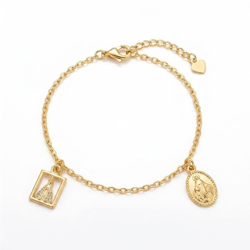 PULSEIRA SANTINHAS BANHADO OURO - CRISTAL