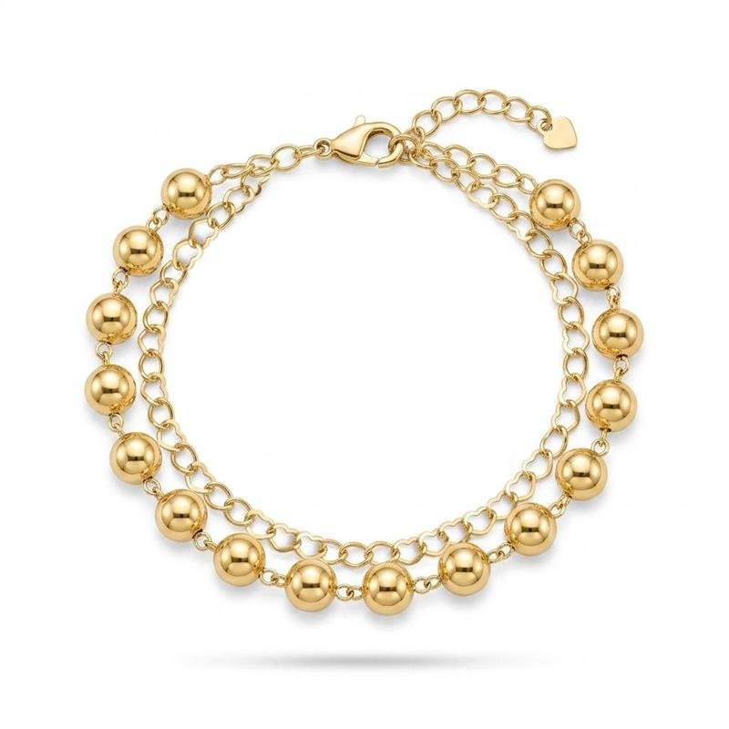 PULSEIRA DUPLA BANHADO OURO - .