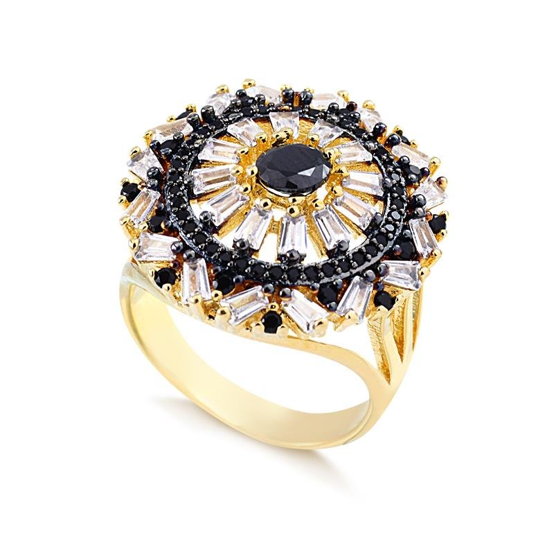 ANEL CRAVEJADO FOLHEADO A OURO