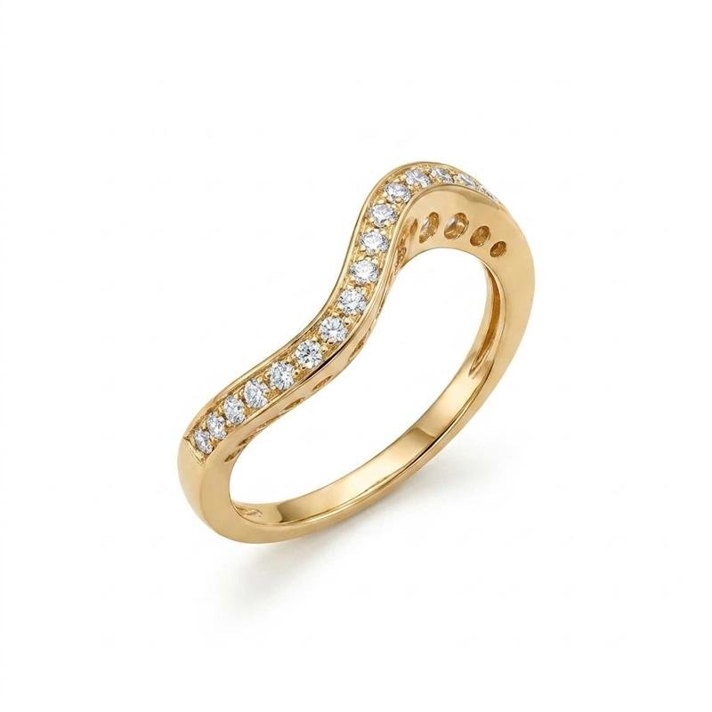 ANEL FOLHEADO A OURO TRIO TRES CORES CRAVEJADO - .