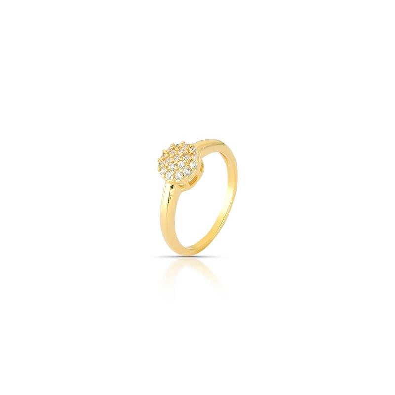 ANEL CHUVEIRINHO BANHADO OURO - CRISTAL