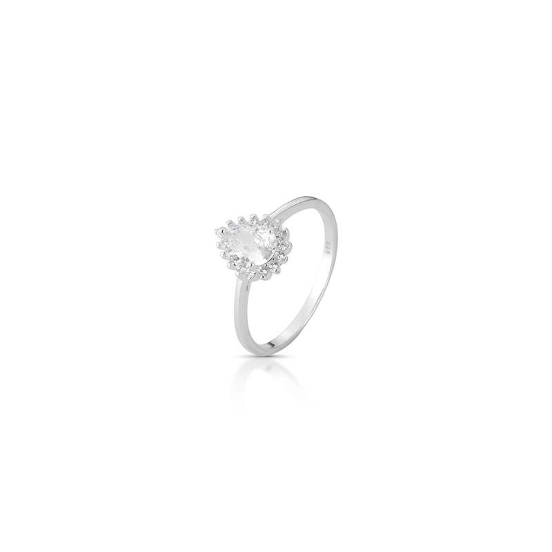 ANEL GOTA PRATA 925 - CRISTAL