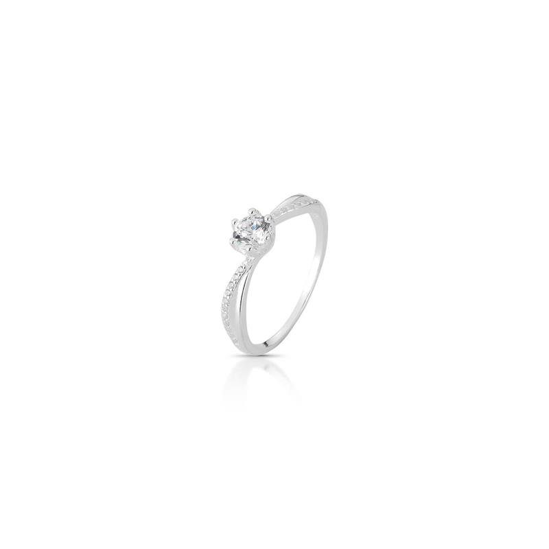 ANEL CRAVEJADO PRATA 925 - CRISTAL
