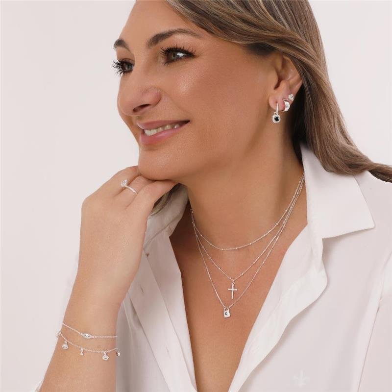 ANEL SOLITÁRIO CRAVEJADO PRATA 925