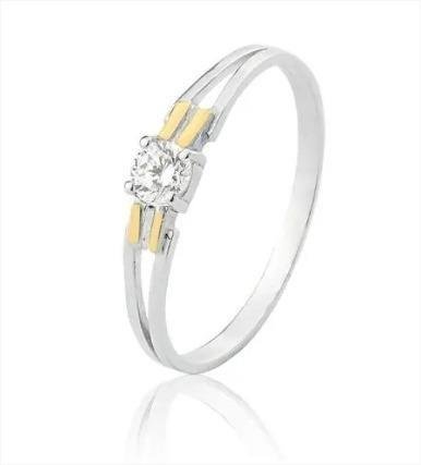 ANEL SOLITÁRIO PRATA 925 - CRISTAL