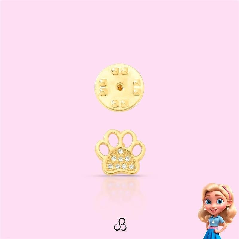 BROCHE INFANTIL PET BANHADO OURO - CRISTAL