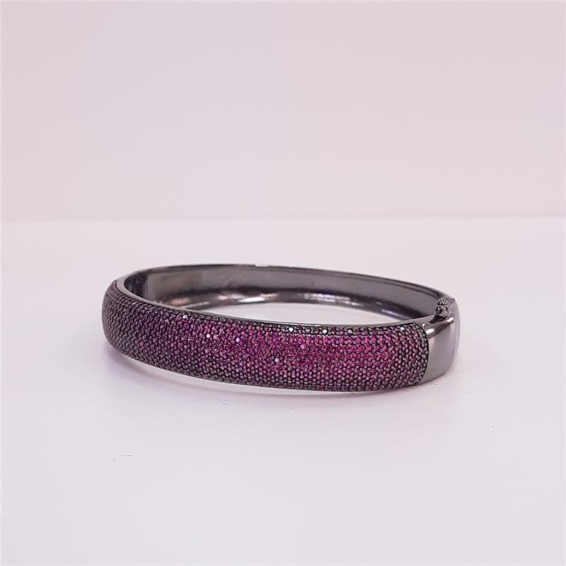 BRACELETE CRAVEJADO COM ZIRCONIA GRAFITE