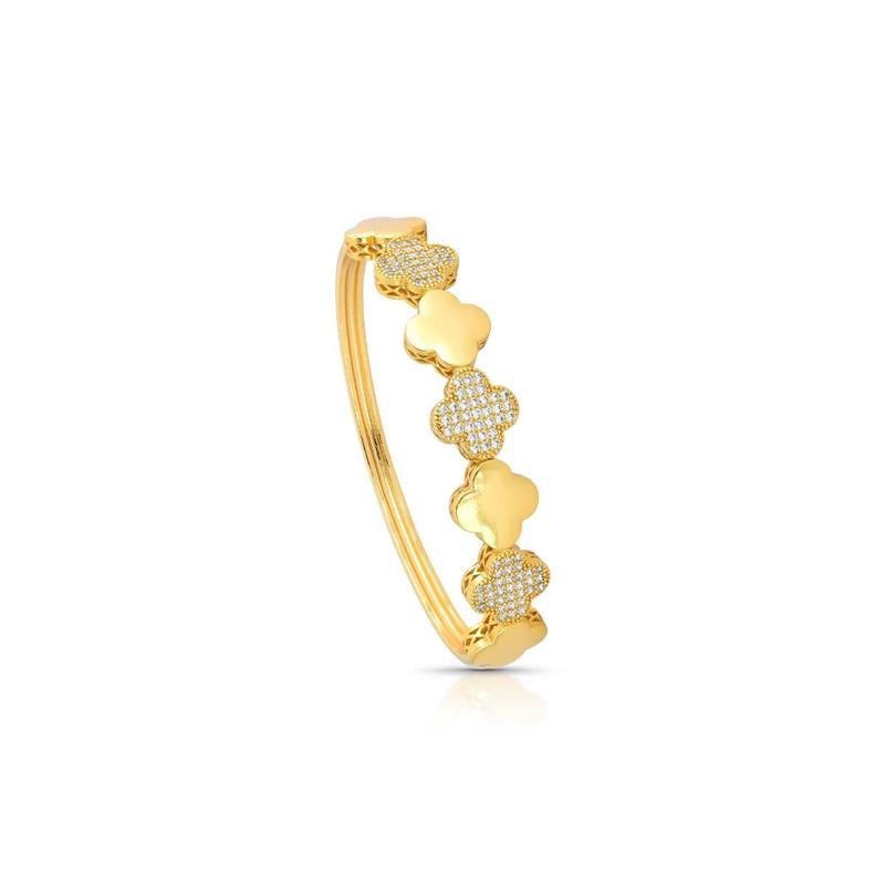 BRACELETE VINTAGE CRAVEJADO BANHADO OURO - CRISTAL