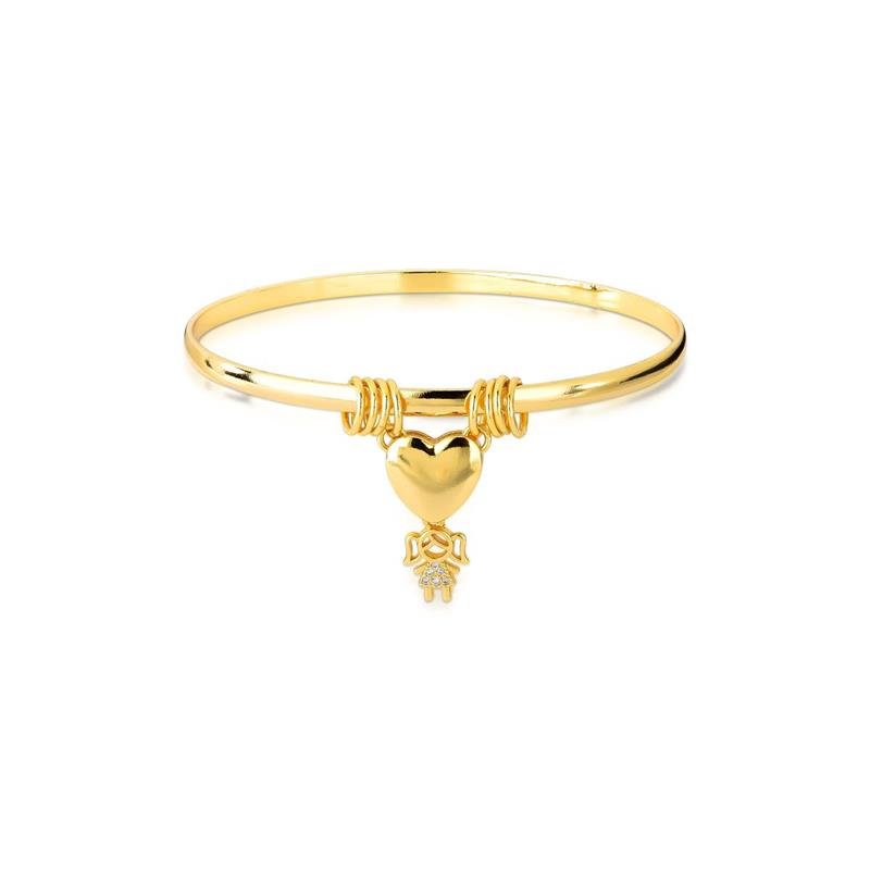 BRACELETE MENINA BANHADO OURO - CRISTAL