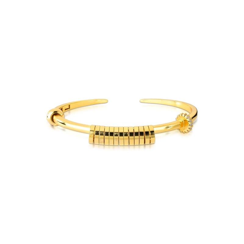 BRACELETE ARGOLAS BANHADO OURO - CRISTAL