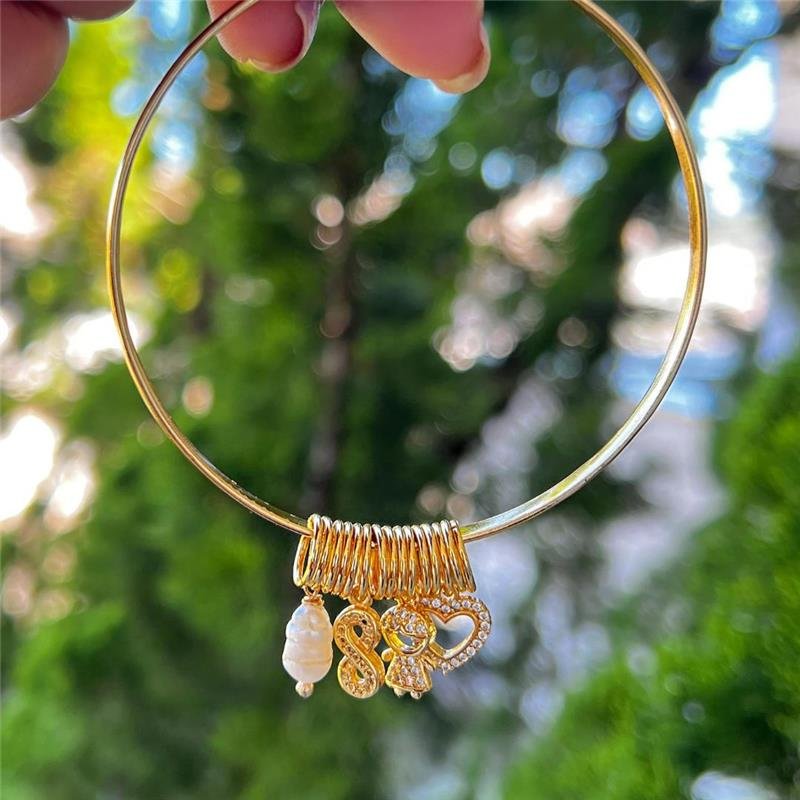BRACELETE MENINA AMOR ETERNO BANHADO OURO