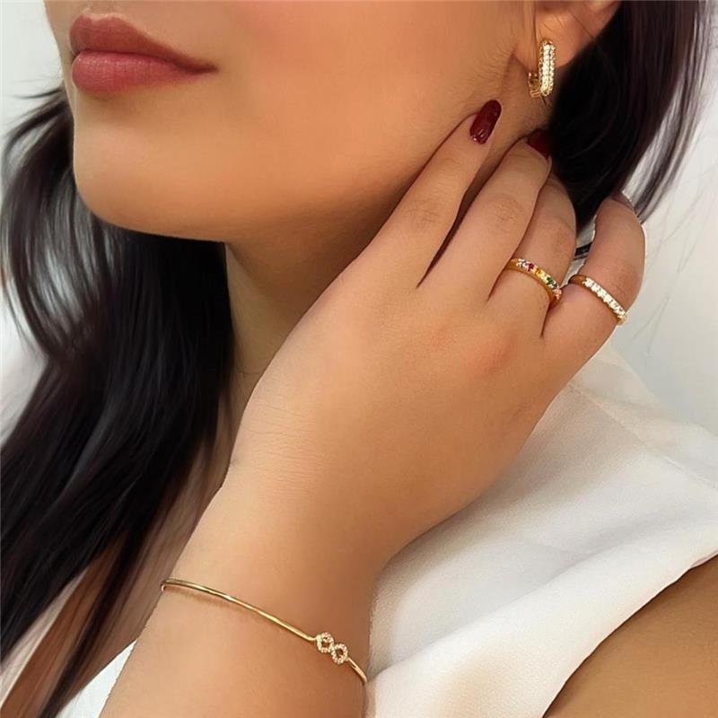 BRACELETE INFINITO BANHADO OURO