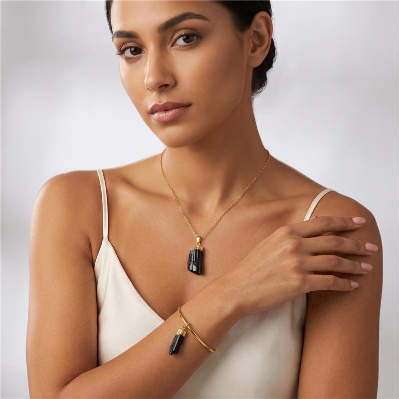 BRACELETE PEDRA BANHADO OURO