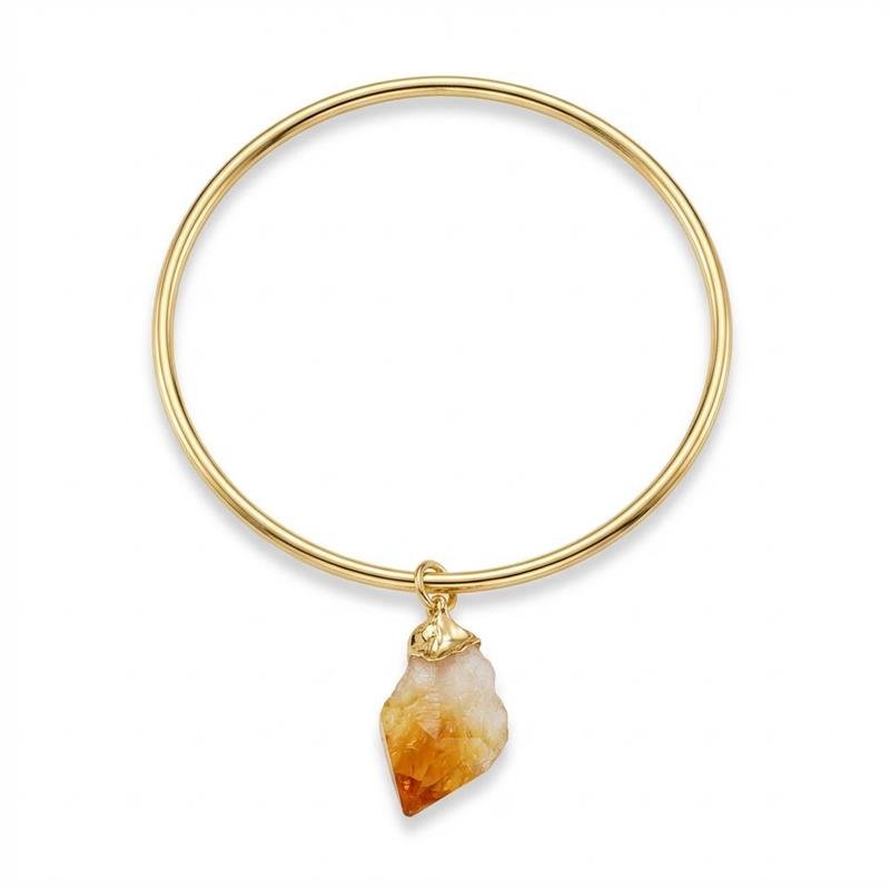 BRACELETE PEDRA BANHADO OURO