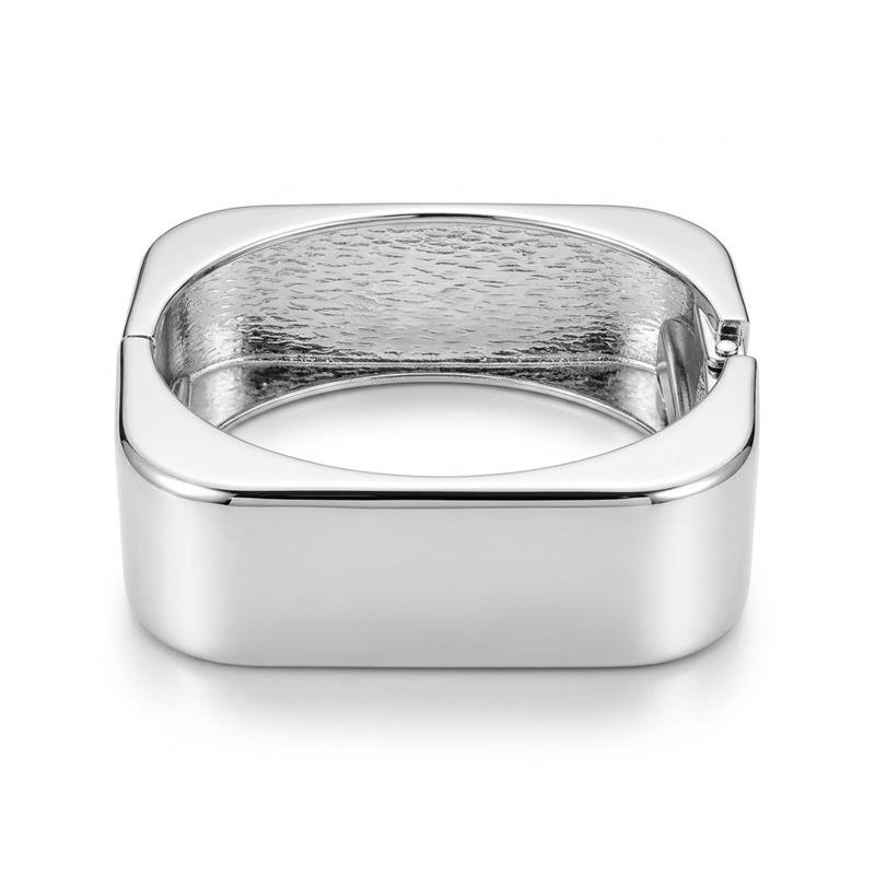 BRACELETE QUADRADO BANHADO RÓDIO - .