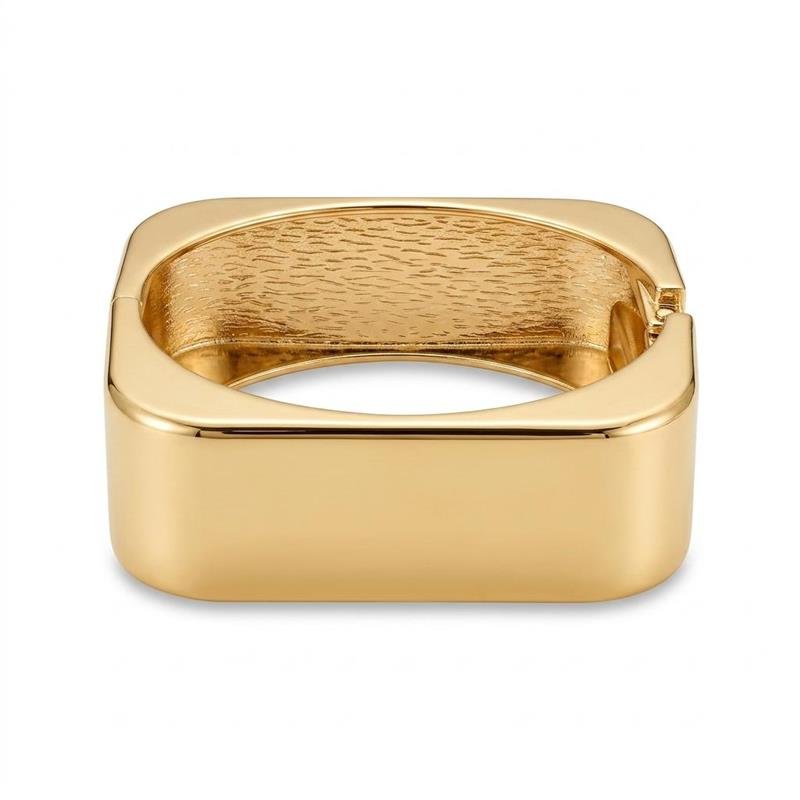BRACELETE QUADRADO BANHADO OURO - .