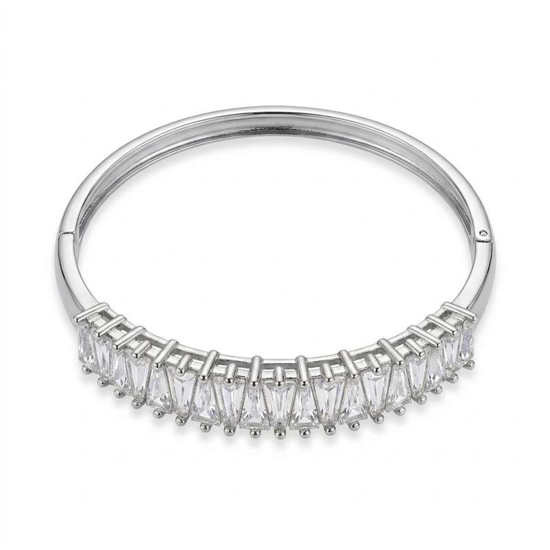 BRACELETE ZIRCONIAS BANHADO RÓDIO - CRISTAL