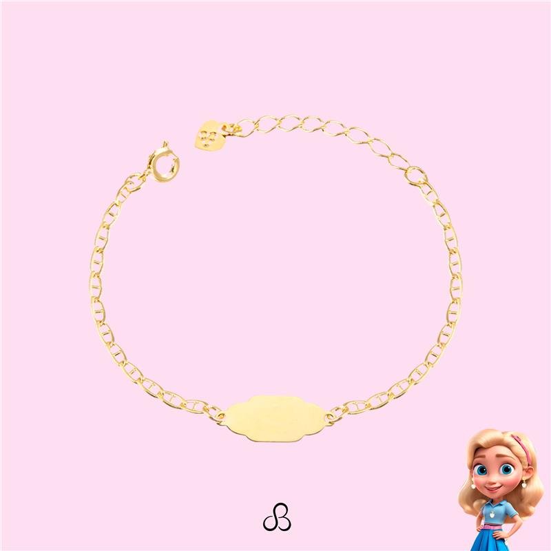PULSEIRA INFANTIL MELINDROSA BANHADO OURO - .