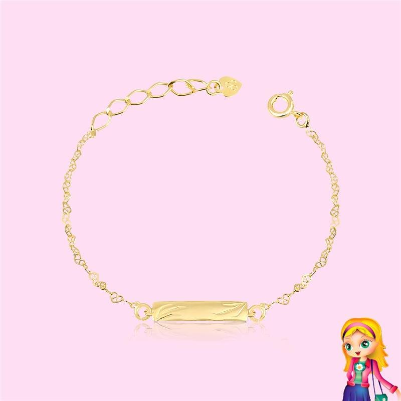 PULSEIRA INFANTIL MELINDROSA BANHADO OURO - .