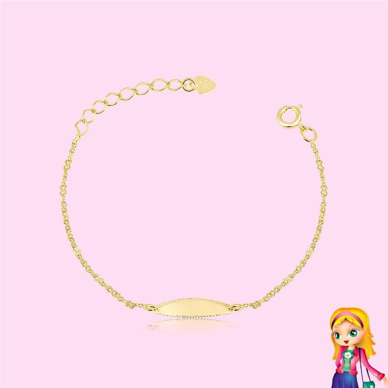 PULSEIRA INFANTIL MELINDROSA BANHADO OURO - .