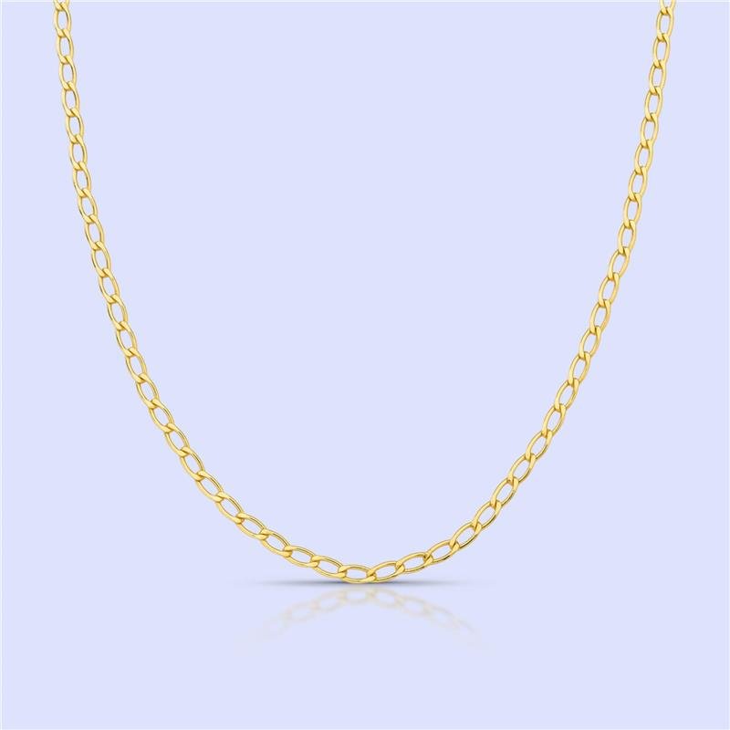 COLAR ELO LONGO INFANTIL MASCULINO BANHADO OURO - .