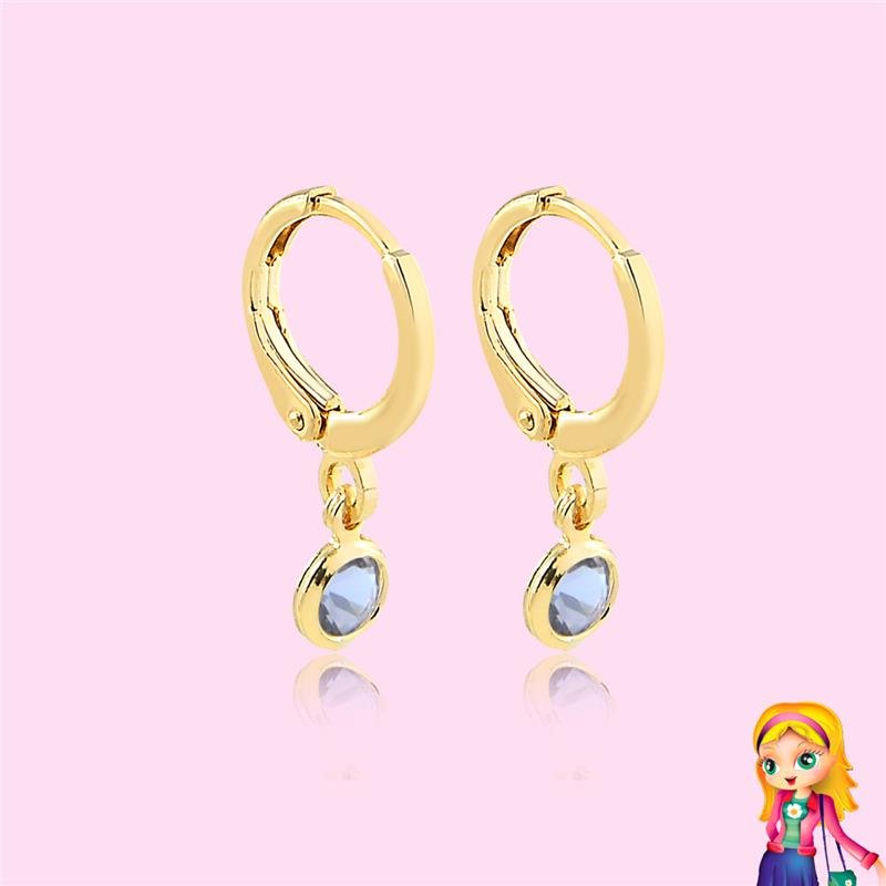 BRINCO ARGOLA COM PONTO DE LUZ FOLHEADO OURO