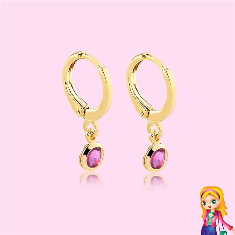 BRINCO ARGOLA COM PONTO DE LUZ FOLHEADO OURO