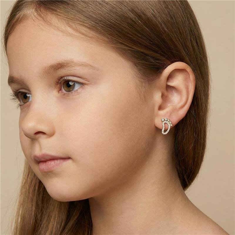 BRINCO INFANTIL PÉ CRAVEJADA FOLHEADO OURO